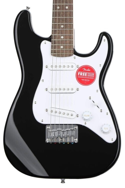 Fender 0370121506 Mini Stratocaster Beginner Electric Guitar - Indian Laurel Fingerboard - Black Fender 0370121506 Mini Stratocaster Beginner Electric Guitar - Indian Laurel Fingerboard - Black
