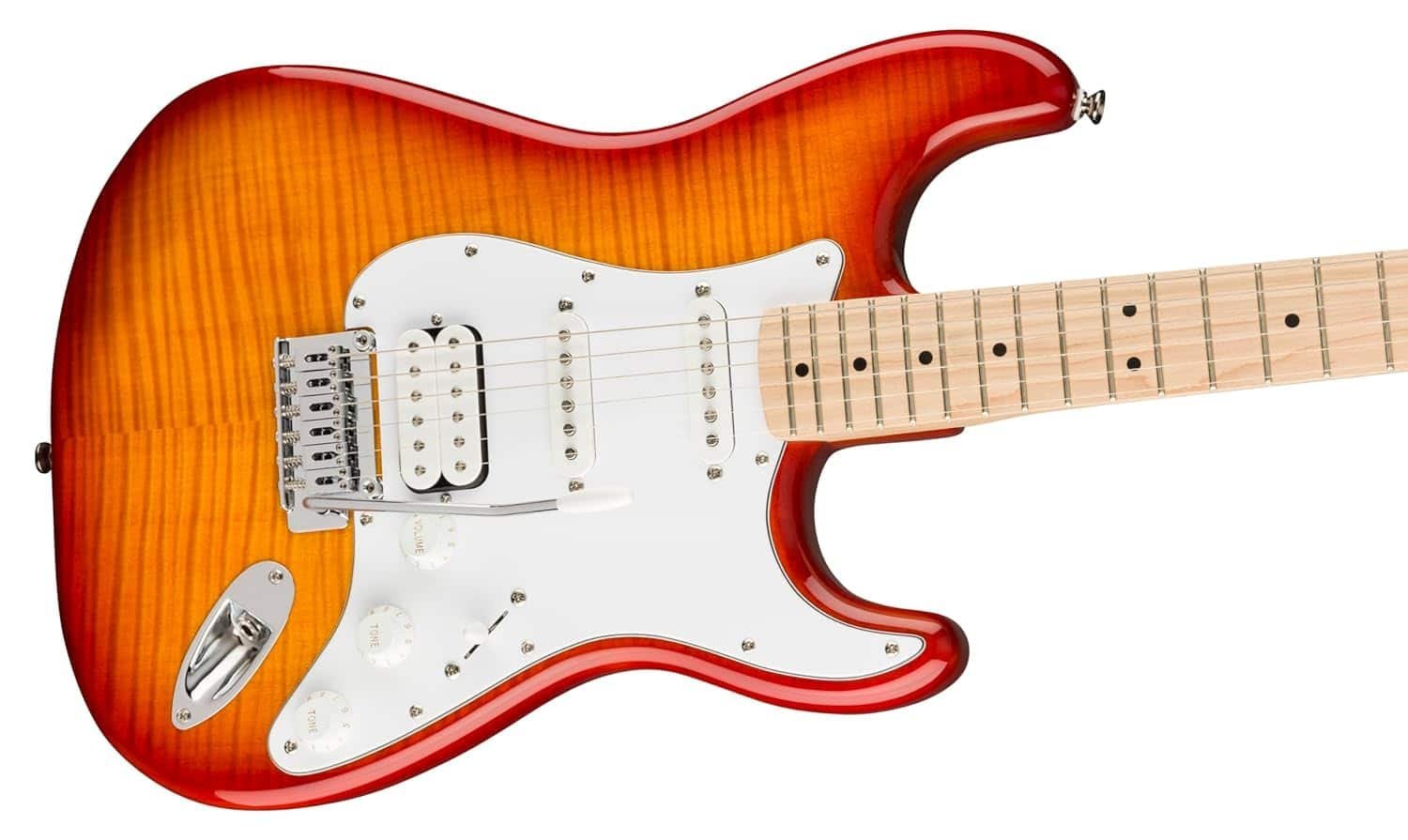 683ad80a24413be9ea0c843ad7f10f503ed9d2fa1559920c3c108.jpg Fender Squier Affinity Stratocaster FMT HSS Maple Fingerboard 0378152547 Electric Guitar - Sienna Sunburst