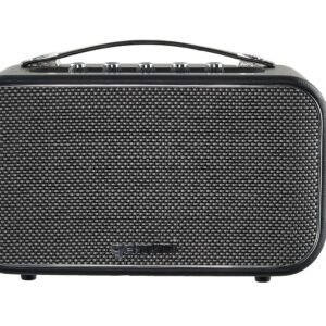 683ee3c3cd25dad6b9adb03722fc97b39f6dc3477ee555df96396-1.jpg Gemini GTR-300 Retro Bluetooth Wireless Portable 60 Watt Speaker - With Built-In Rechargable Battery Includes Guitar and Microphone Inputs (Black)