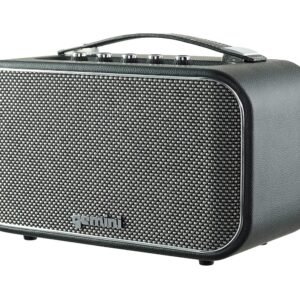 683ee3c92d347f76ef4303d9b74760d57ad382d04936016504ccb.jpg Gemini GTR-300 Retro Bluetooth Wireless Portable 60 Watt Speaker - With Built-In Rechargable Battery Includes Guitar and Microphone Inputs (Black)