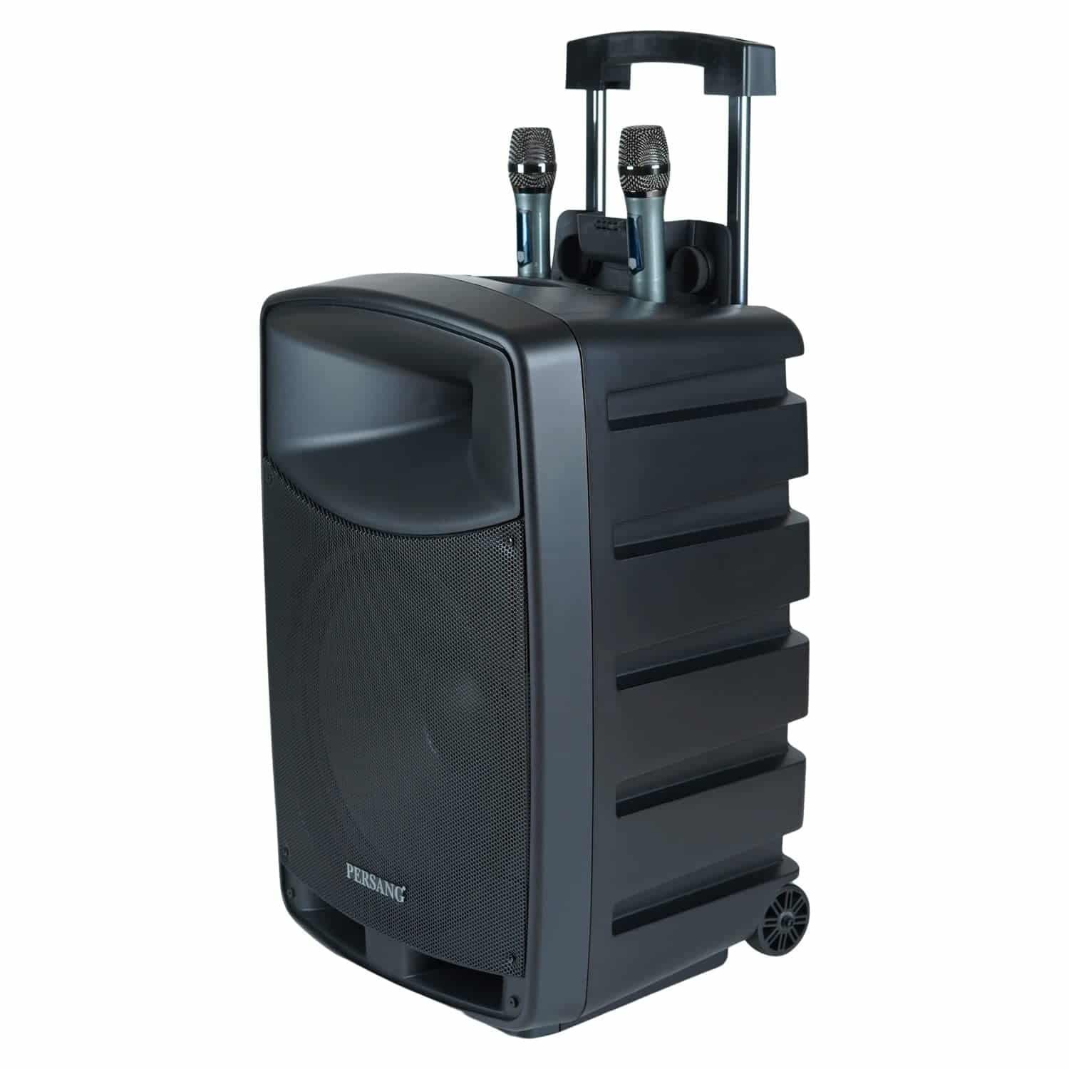 PERSANG Octane 9 Premium Trolley Speaker | 2X UHF Wireless Mic | Upto 7 Hrs Playtime | 100 Watts RMS/1000 PMPO| 30.48 cm Driver | Audio & Music Recording | Bluetooth/Aux/USB & SD Card,1 Year Warranty