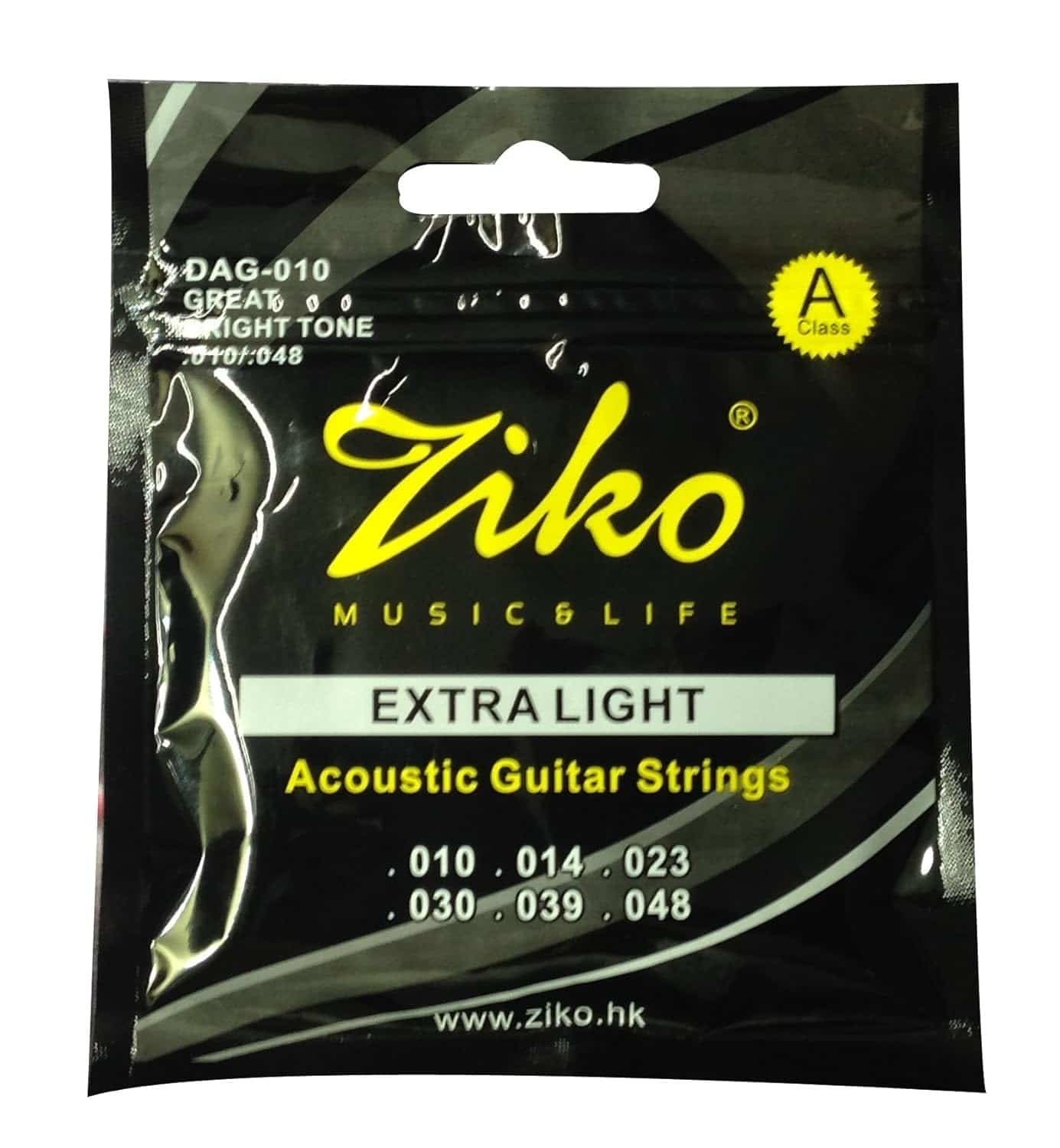 Dhingra Musicals Ziko Extra Light Acoustic Guitar strings DAG-010 (6 Strings)
