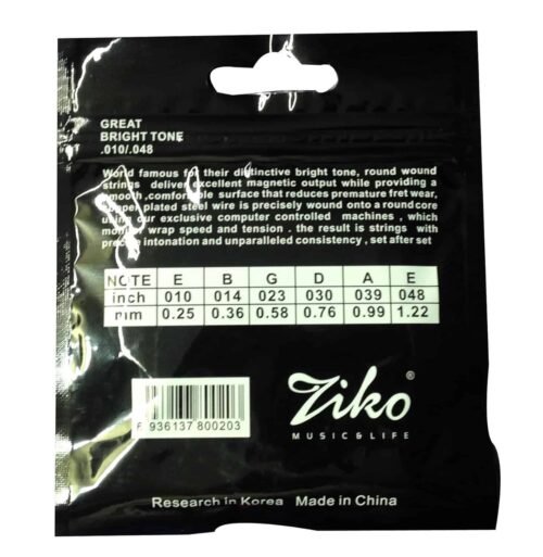 Dhingra Musicals Ziko Extra Light Acoustic Guitar strings DAG-010 (6 Strings) Dhingra Musicals Ziko Extra Light Acoustic Guitar strings DAG-010 (6 Strings)