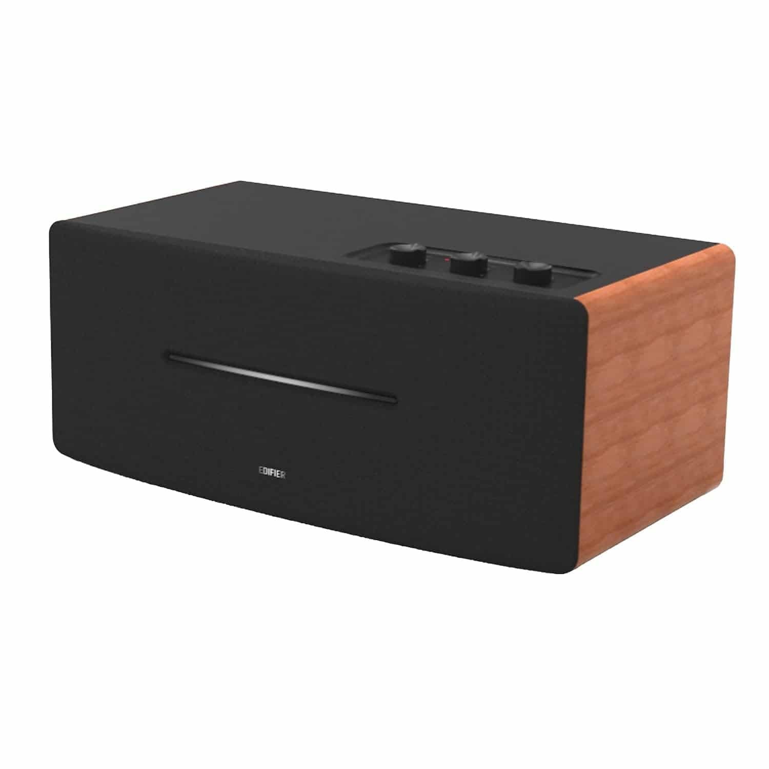 684e9747b3fed593464698c902861b15e6a4d546af9928334c899.jpg Edifier D12 Desktop Stereo Speaker Bluetooth v5.0 70 Watts (Brown)