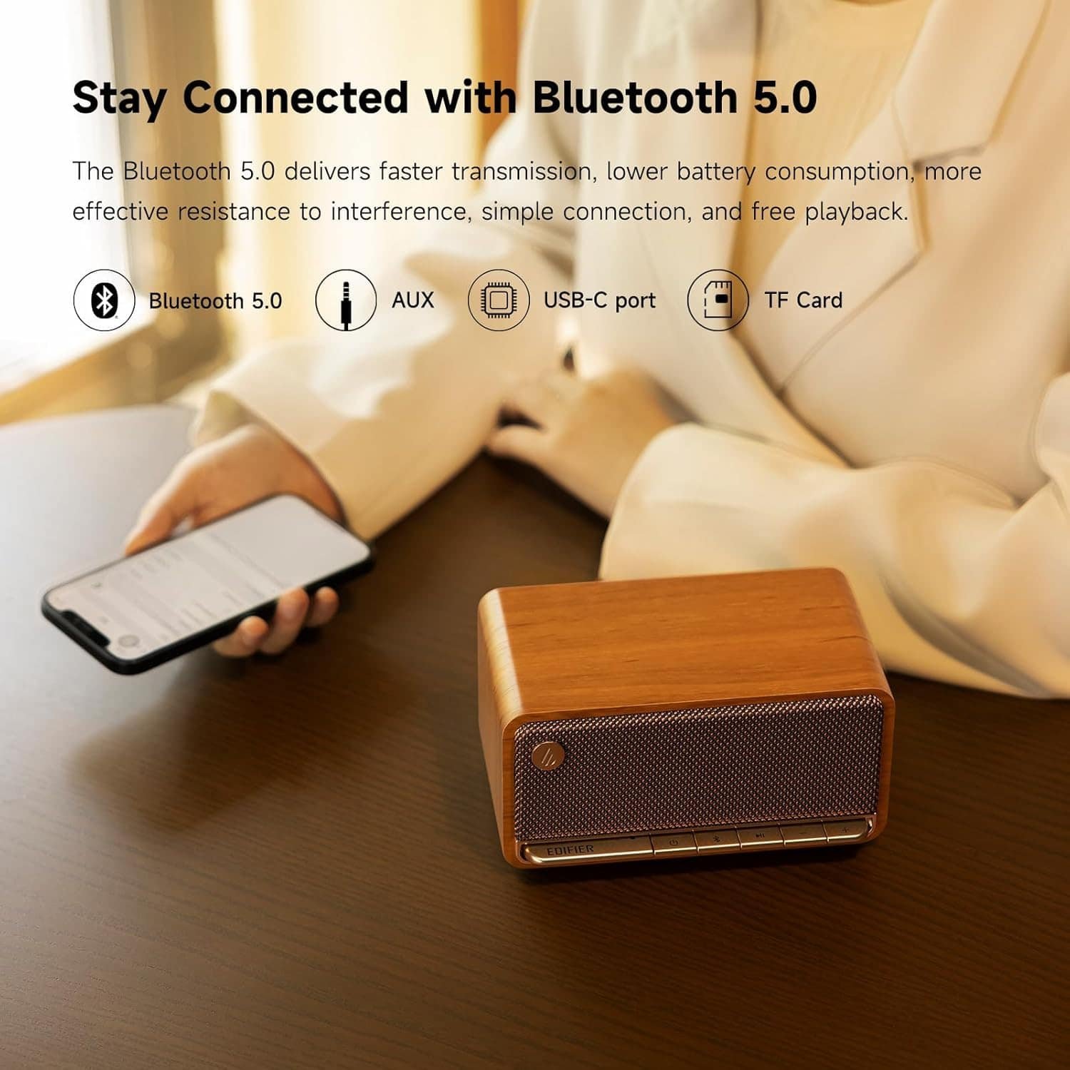 Edifier MP230 Bluetooth Portable Speakers with Classic Design and Full Range Driver-Bluetooth 5.0