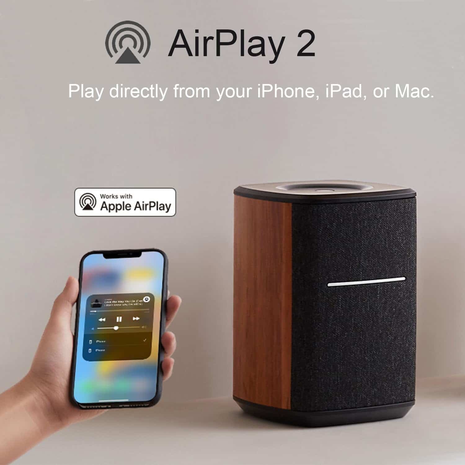 Edifier MS50A Tabletop Wi-Fi Bluetooth v5.0 Smart Speaker 40 Watts (Brown)
