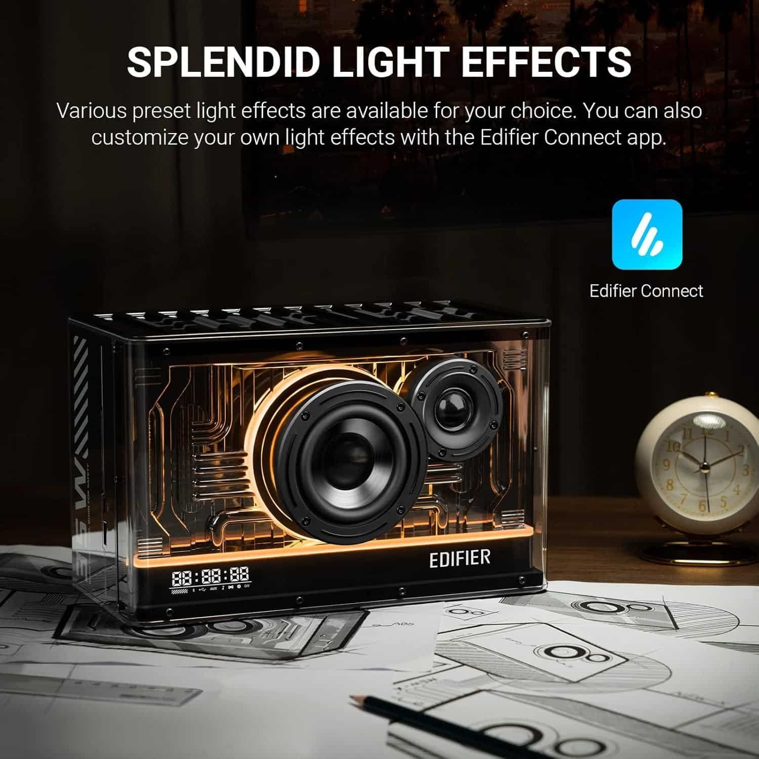 Edifier QD35 Bluetooth Speaker with Hi-Res Audio & GaN Charging (Black)