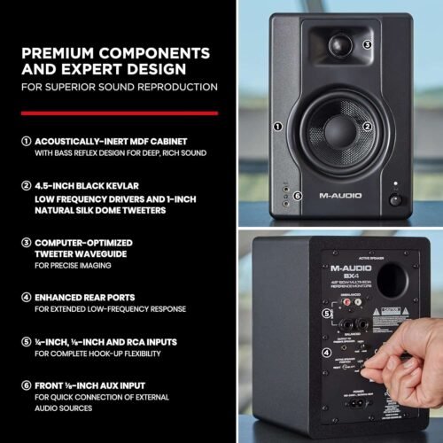M-Audio BX4 120-Watt Multimedia Reference Studio Monitors M-Audio BX4 120-Watt Multimedia Reference Studio Monitors