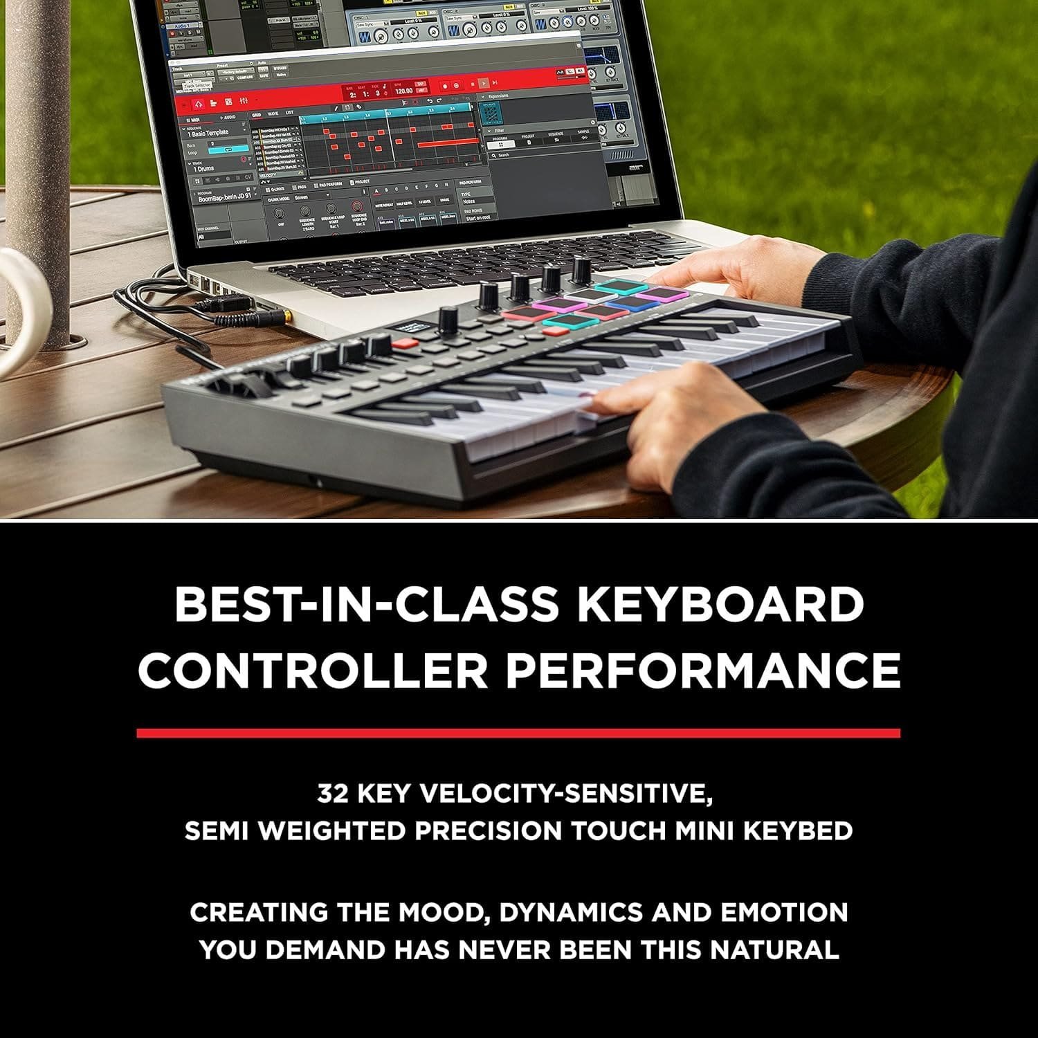 M-Audio Oxygen Pro Mini 32-Mini-key USB MIDI Controller with Smart Controls and Auto-mapping