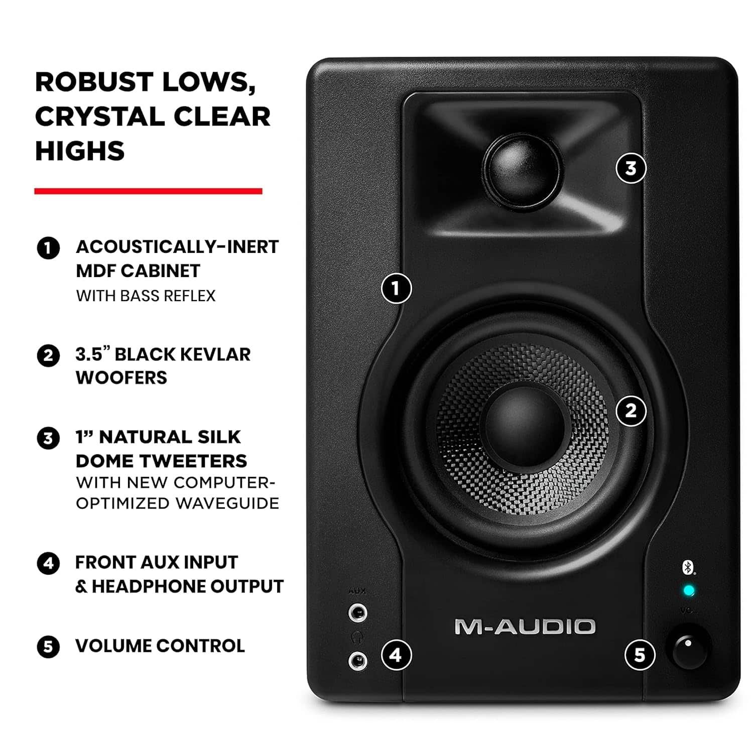 M-Audio BX3 3.5-inch Active Studio Monitor - Pair