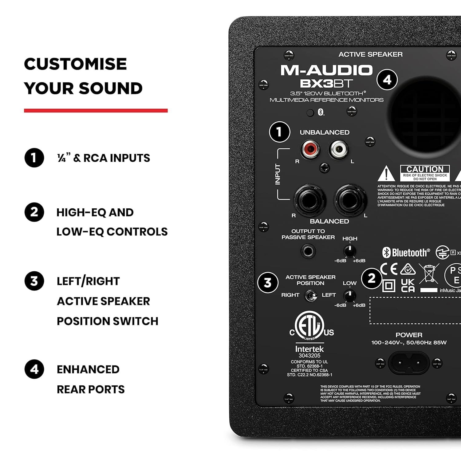 M-Audio BX3 3.5-inch Active Studio Monitor - Pair