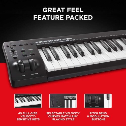 684ea821ee3c3bb35ae36e48b517c1589f06f16a65f3cd6c7e1ff.jpg M-Audio Keystation 49 MK3 49-Key USB Midi Controller Keyboard