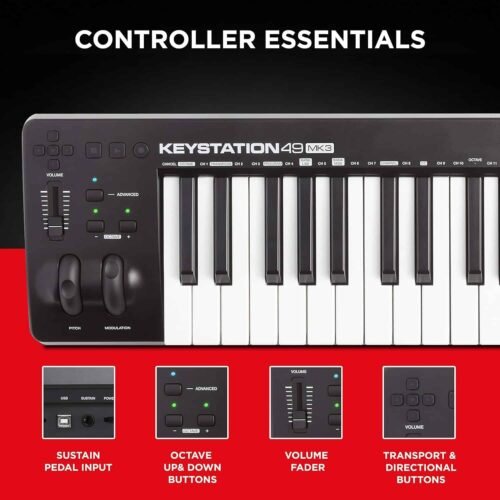 684ea82375de36a947529a04738088d0b5417ca2b616ef726874c.jpg M-Audio Keystation 49 MK3 49-Key USB Midi Controller Keyboard