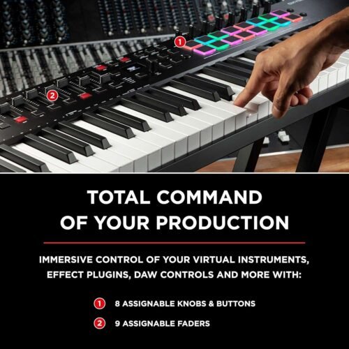 M-Audio Oxygen Pro 61 USB Powered MIDI Controller With Smart Controls and Auto-Mapping