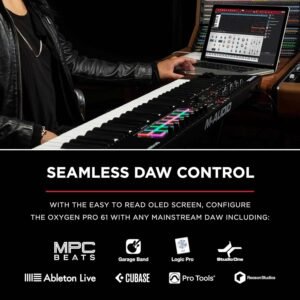 M-Audio Oxygen Pro 61 USB Powered MIDI Controller With Smart Controls and Auto-Mapping