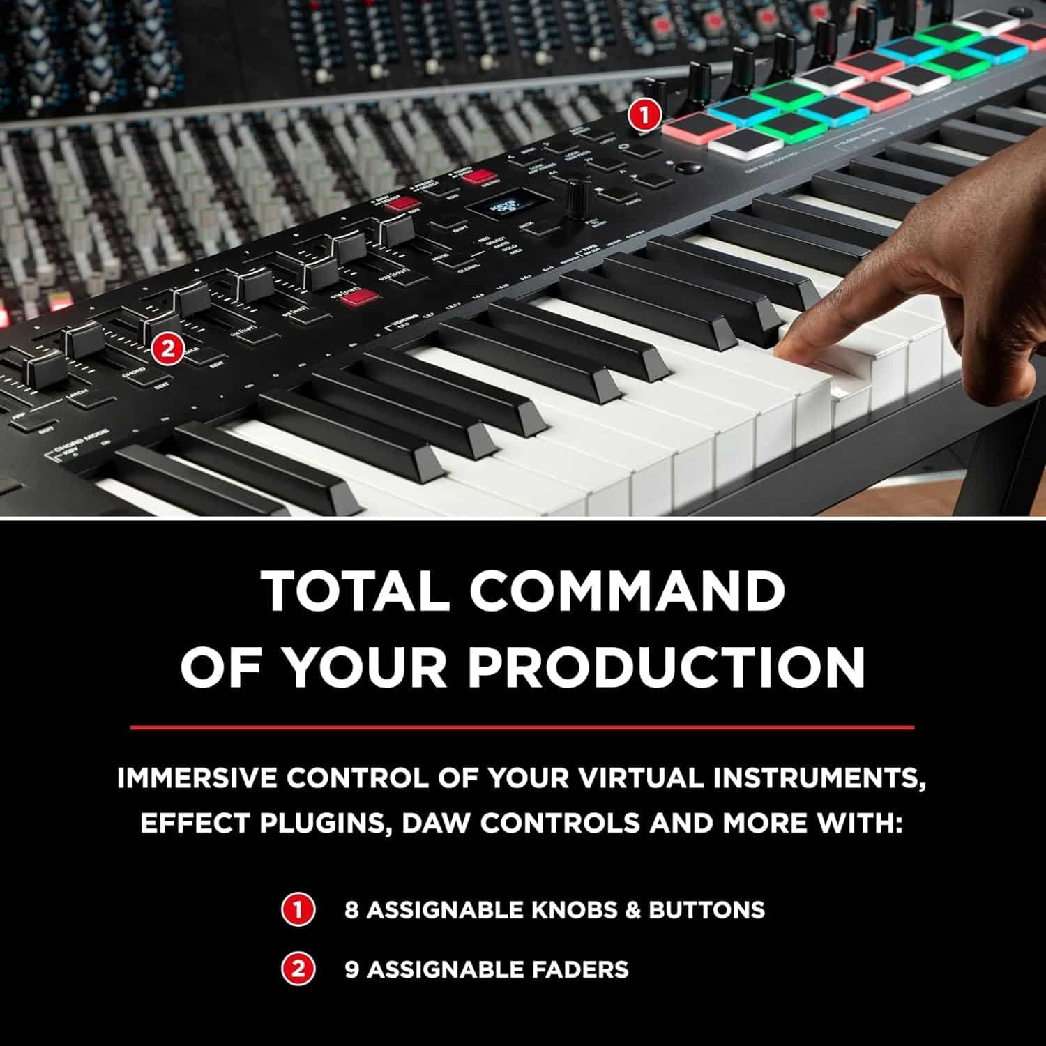 M-Audio Oxygen Pro 49 USB Powered MIDI Controller with Smart Controls and Auto-mapping