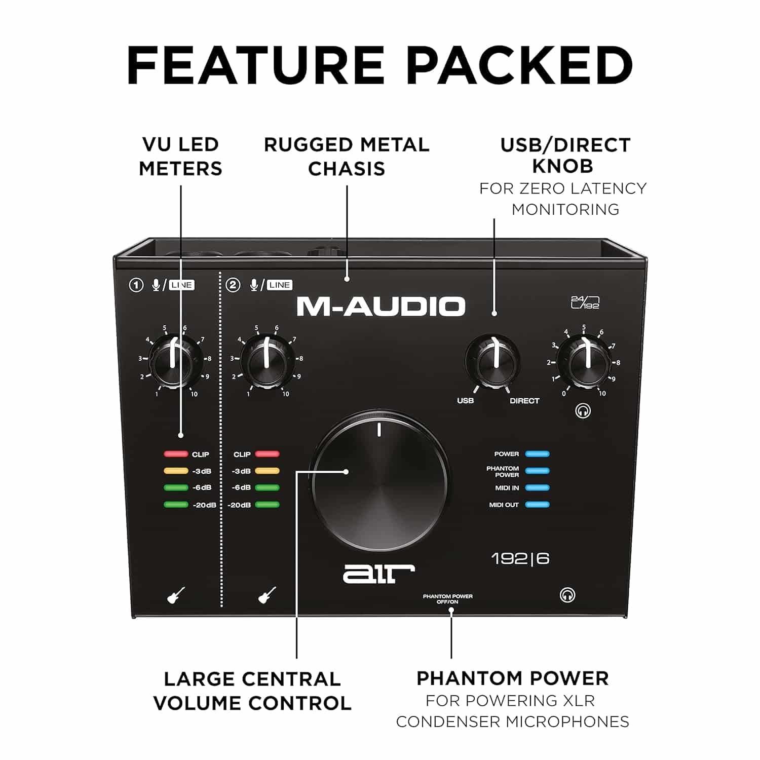 M-Audio Air 192|6 2-In/2-Out 24/192 USB Audio MIDI Interface