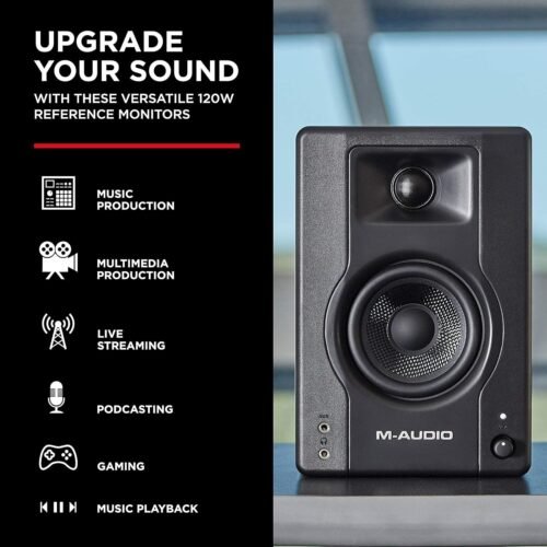 M-Audio BX3 BT 3.5" Black Kevlar 120-Watt Multimedia Bluetooth Reference Monitors (pair)