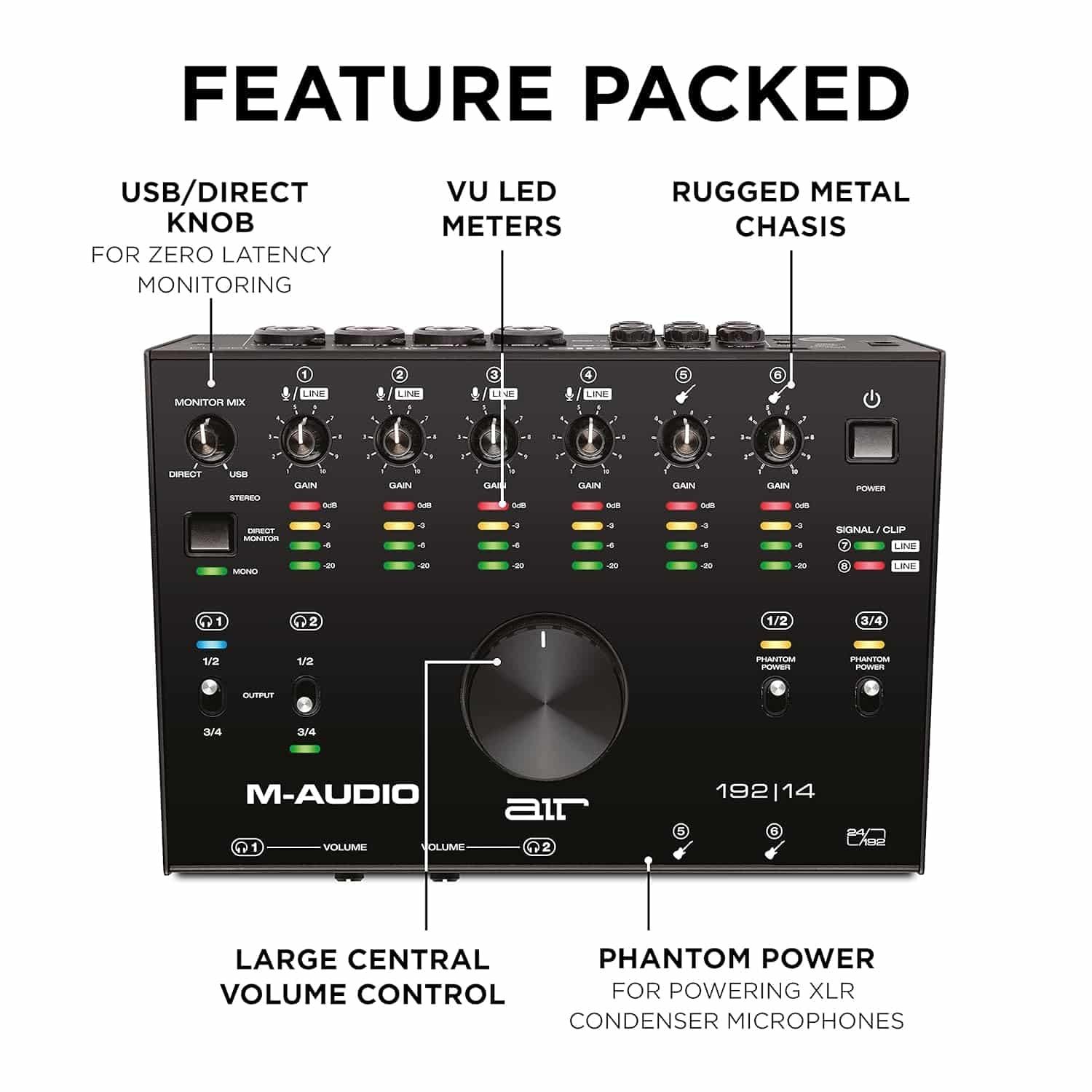 M-Audio Air 192 |14 8-In/4-Out 24/192 USB Audio Interface
