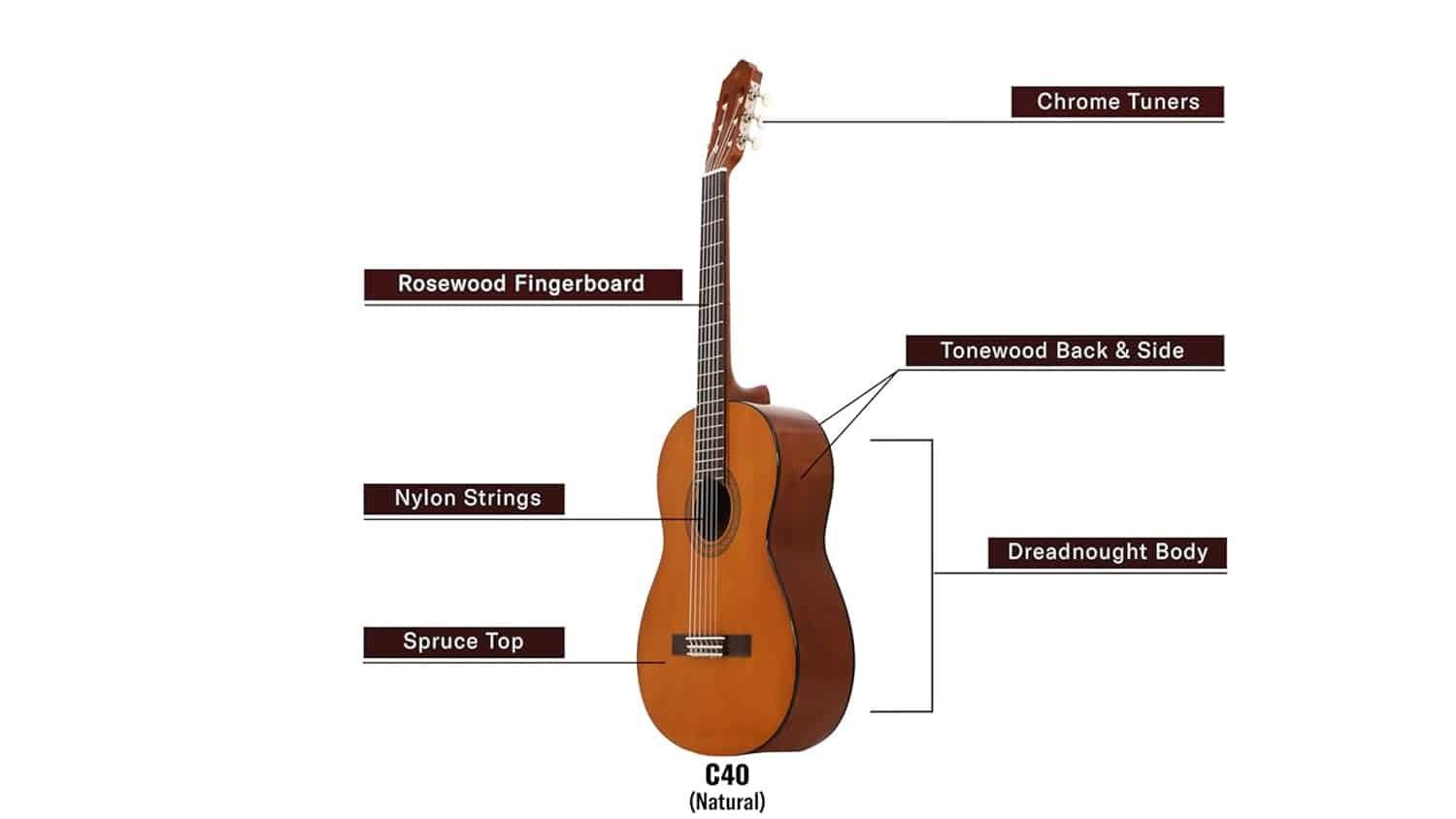 6860e8f57fa52401e80592c6a86258ca0a0699cc06dd1e493e1a0.jpg Yamaha 22.8 Inches Merantiwood Classical Guitar C40//02