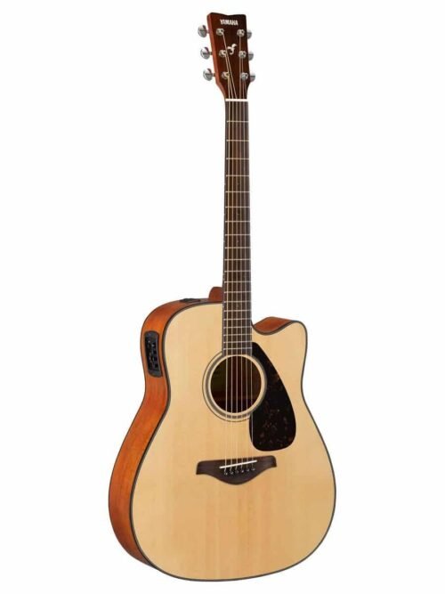 Yamaha FGX800C Cutaway Acoustic-Electric Guitar with Solid Top – Natural