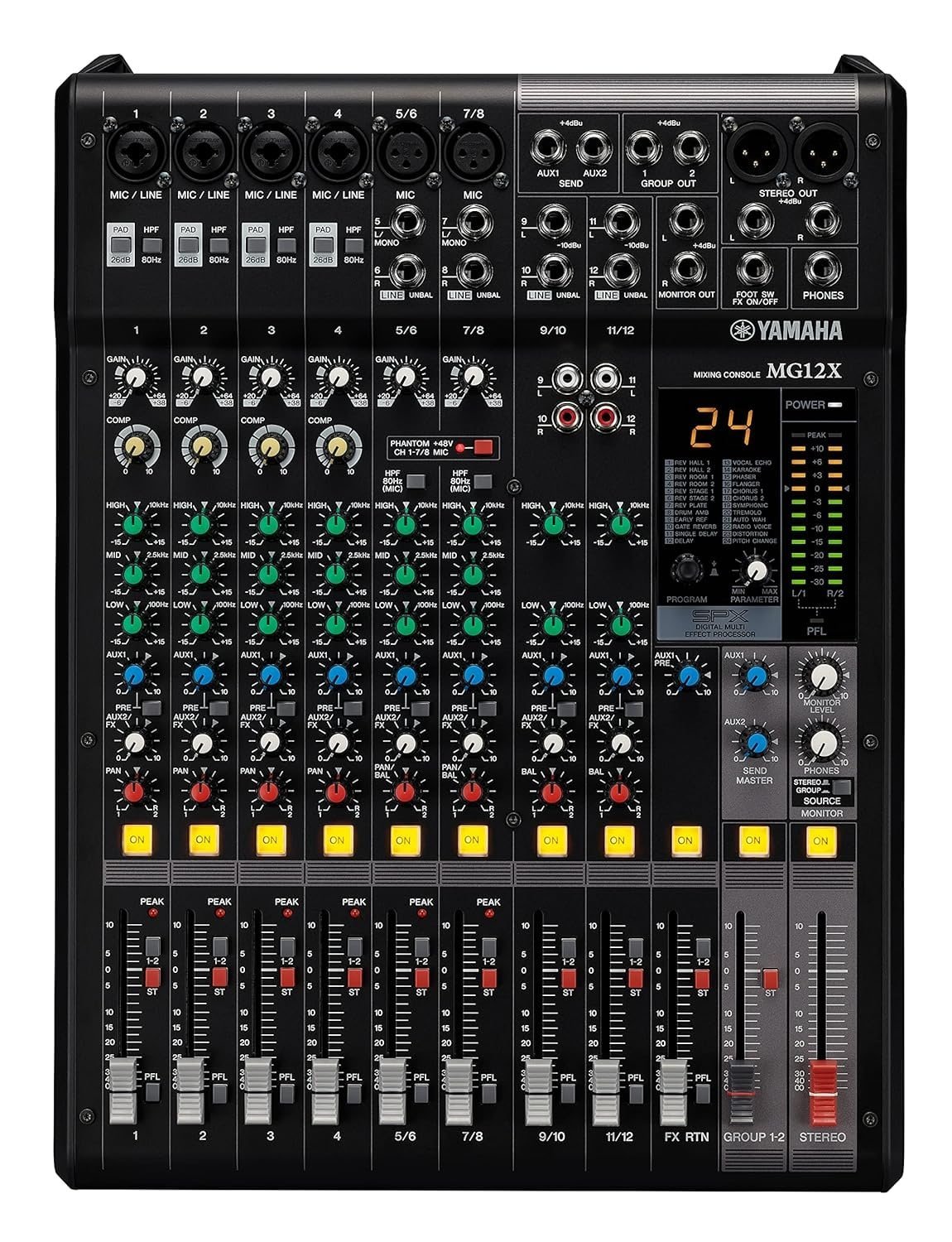 6860ed28daff4793dfaa947e5d4b1a3ef4f9e710c3a7039626dba-1.jpg Yamaha MG12X 12-Channel Analog Mixer