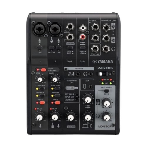 6860edf81cb338e95e6c9da4a57112cf3a67730372d4b595f66f2-1.jpg Yamaha AG06MK2 Live Streaming Mixer Black