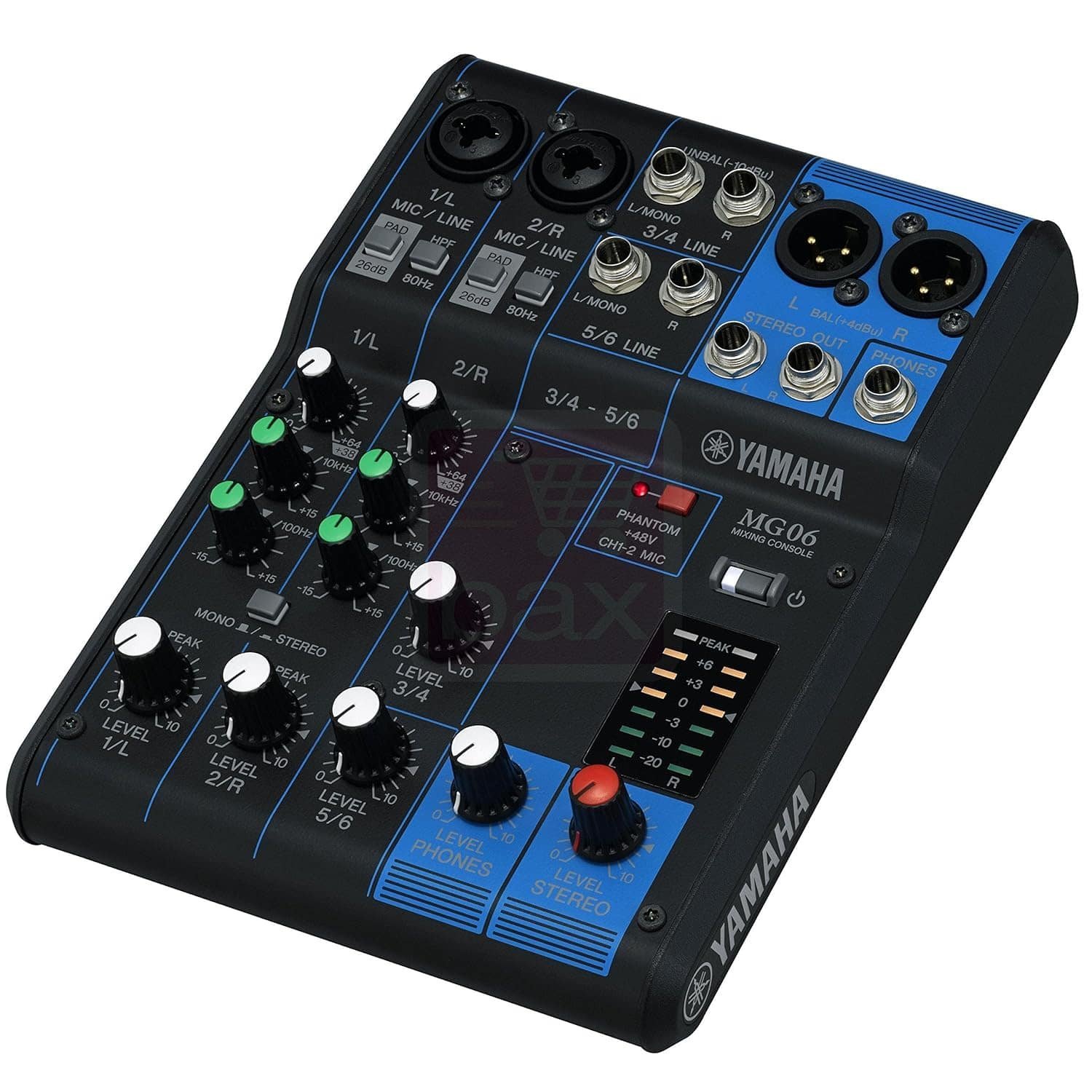 YAMAHA Analog Audio Mixer Mixing Console MG Series - MG06 With XLR Connection, Black