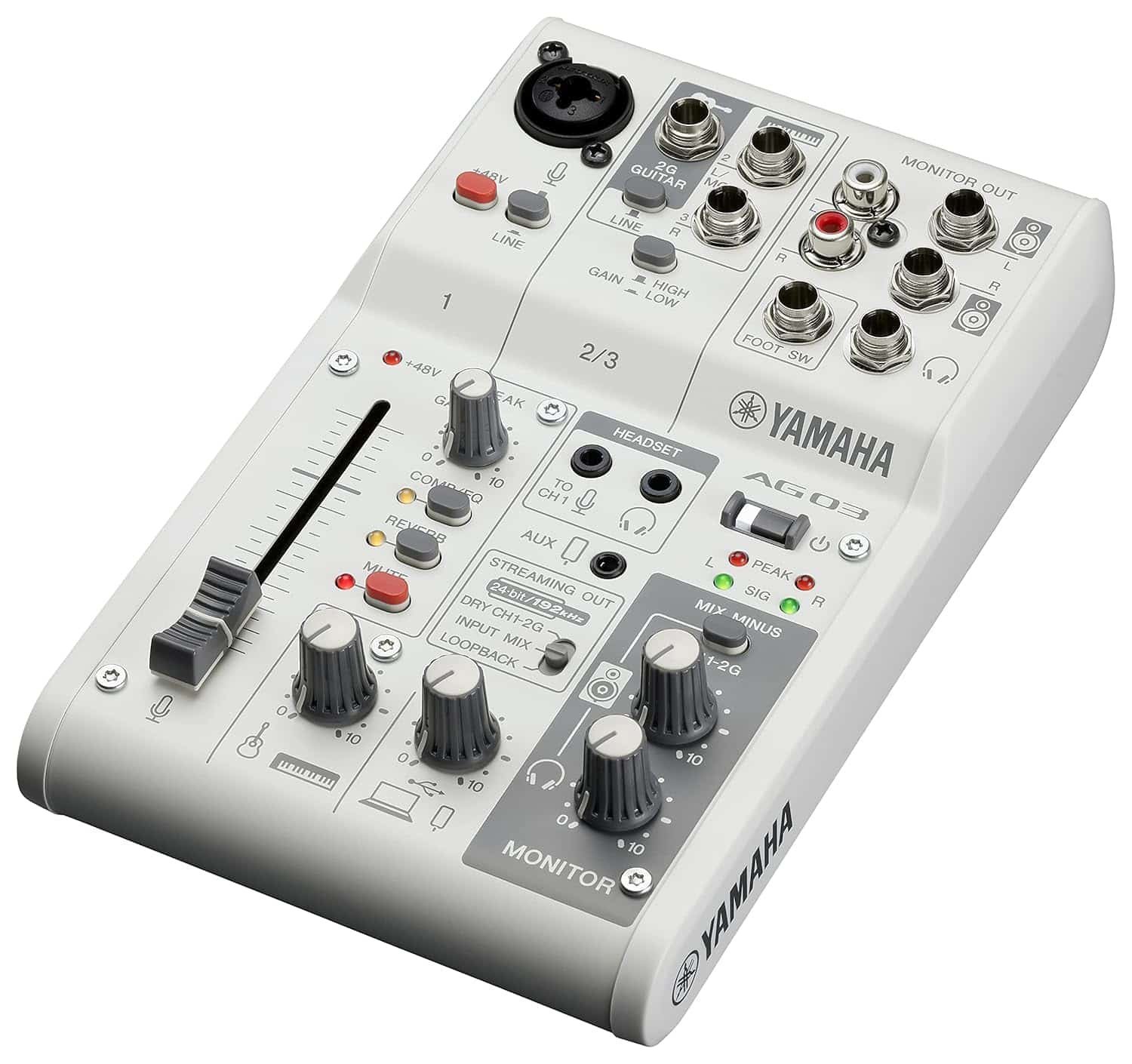 YAMAHA AG03MK2 Live Streaming Mixer - AG03MK2 W