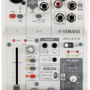 YAMAHA AG03MK2 Live Streaming Mixer - AG03MK2 - White