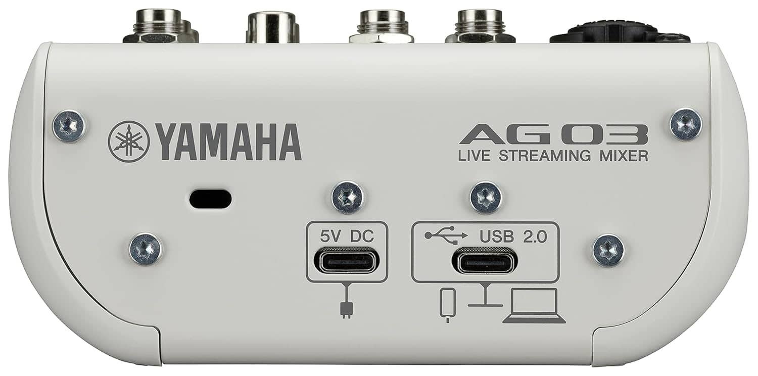 YAMAHA AG03MK2 Live Streaming Mixer - AG03MK2 - White