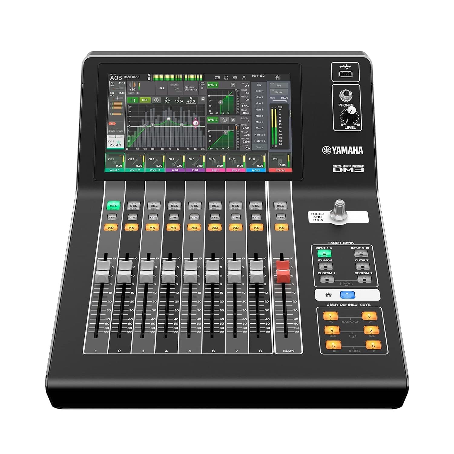 YAMAHA DM3 Standard 22 Channel USB Digital Mixing Console, Black