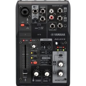 YAMAHA AG03MK2 Live Streaming Mixer - AG03MK2 - Black