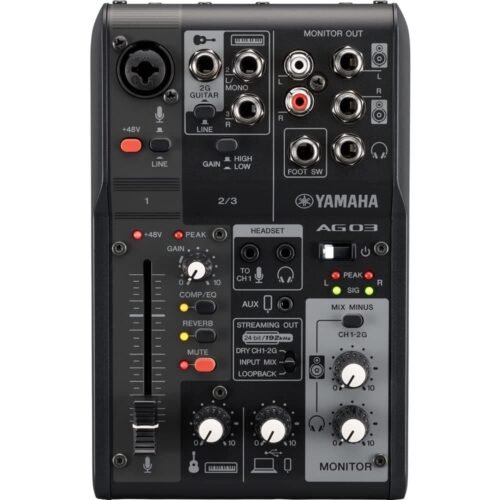 YAMAHA AG03MK2 Live Streaming Mixer - AG03MK2 - Black