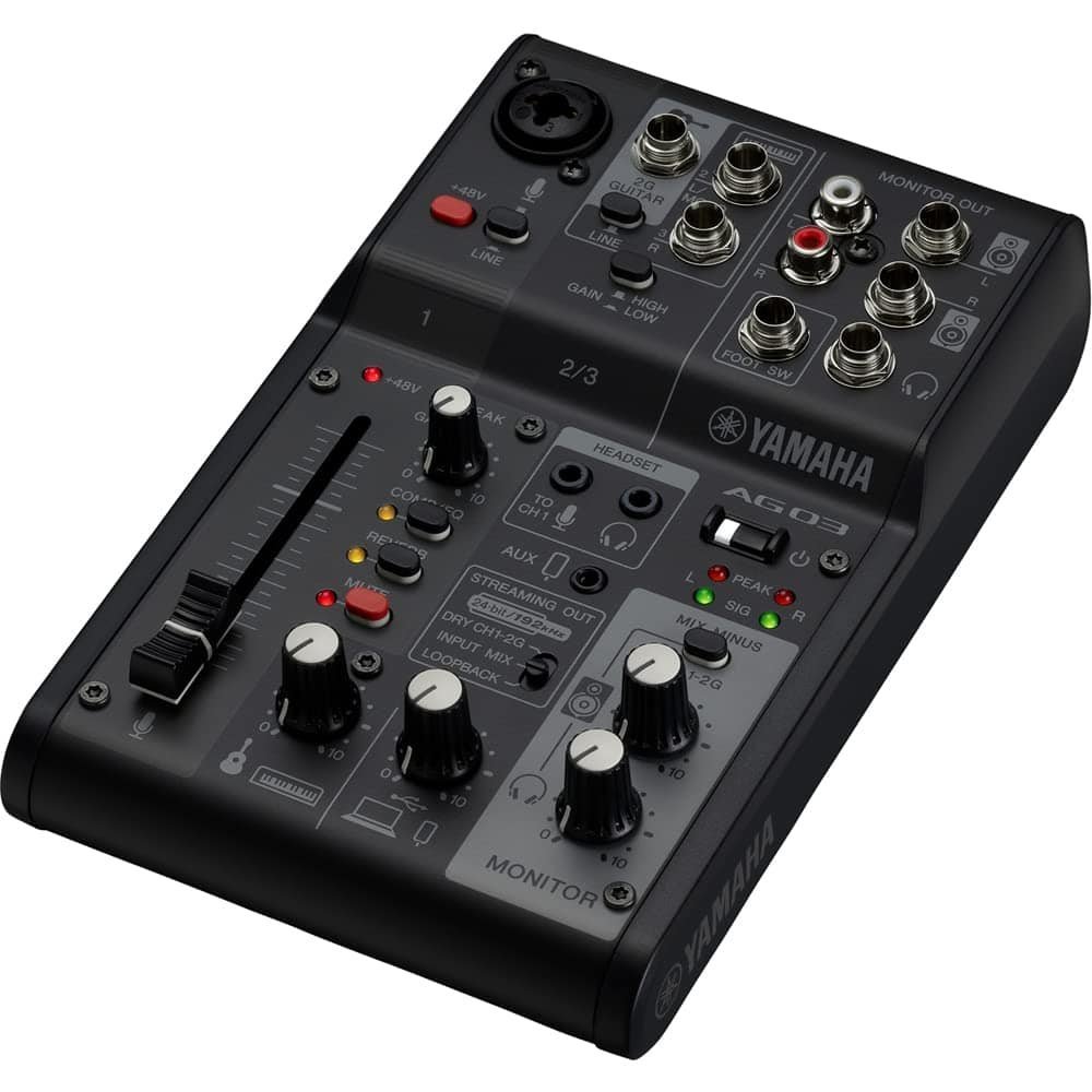6860ee3d3a814c753885581ab588406495603cce5f7aa7005f0c9-2.jpg YAMAHA AG03MK2 Live Streaming Mixer - AG03MK2 - Black