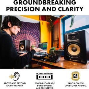 M-Audio Forty Eighty 8" 150W Studio Monitor Speaker for Production and Mixing with Precision DSP Crossover, EQ, Control App and Bluetooth