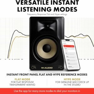 M-Audio Forty Eighty 8" 150W Studio Monitor Speaker for Production and Mixing with Precision DSP Crossover, EQ, Control App and Bluetooth