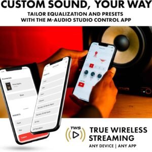 M-Audio Forty Eighty 8" 150W Studio Monitor Speaker for Production and Mixing with Precision DSP Crossover, EQ, Control App and Bluetooth