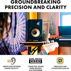 M-Audio Forty Sixty 6.5" 100W Studio Monitor Speaker for Production and Mixing with Precision DSP Crossover, EQ, Control App and Bluetooth