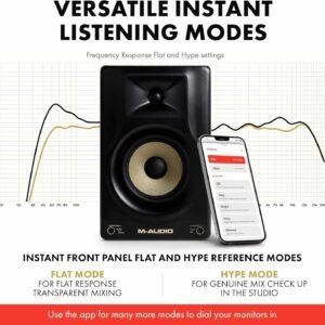M-Audio Forty Sixty 6.5" 100W Studio Monitor Speaker for Production and Mixing with Precision DSP Crossover, EQ, Control App and Bluetooth