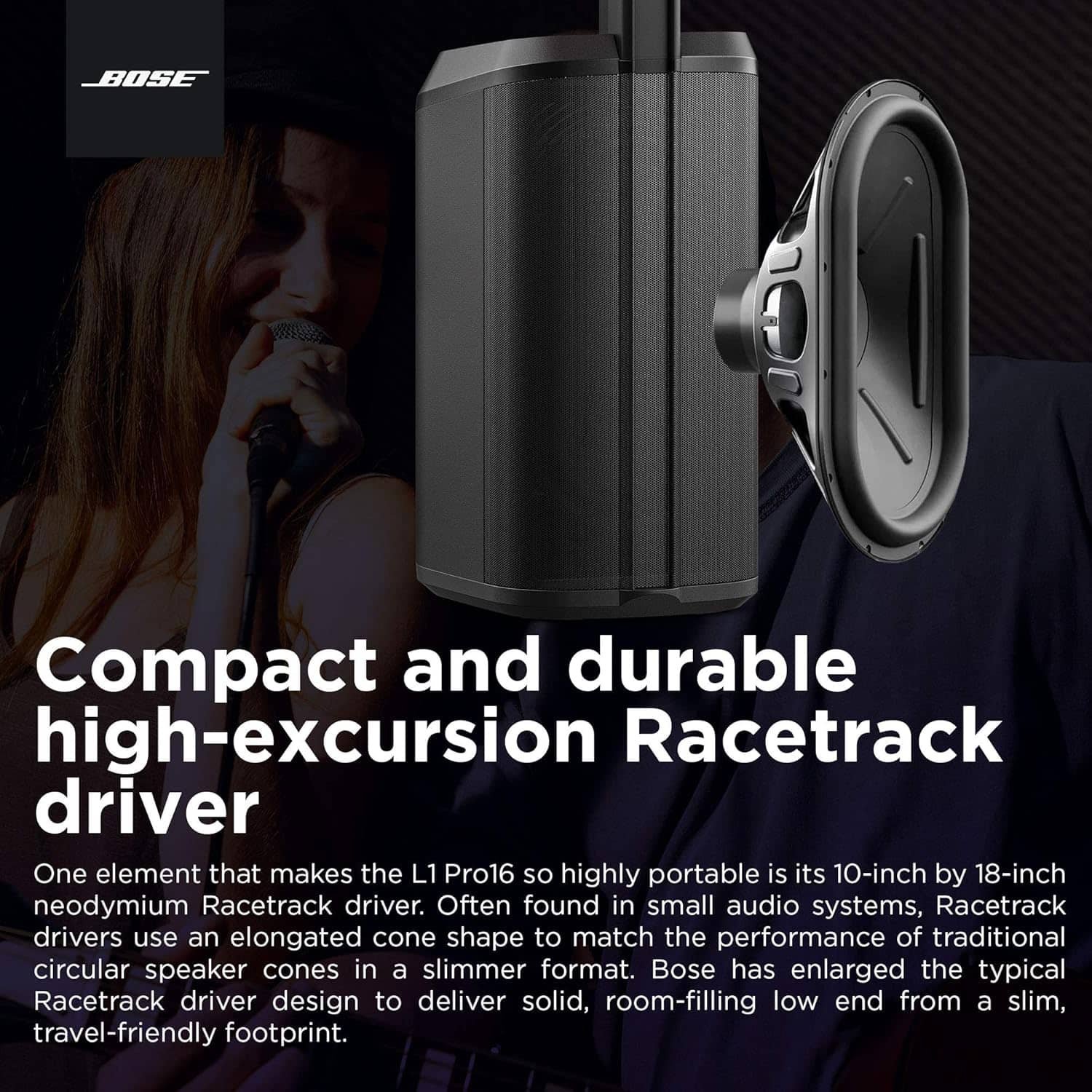 6889cff1c00fa4c5a67726e08629bbbb0a65f496365ed26d17acd.jpg Bose L1 Pro16 - Portable PA System, Portable Line Array Speaker with Integrated Bluetooth, Built-in Mixer, and Wireless App Control
