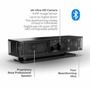 Bose Professional VB-S, All-in-One HD Camera, Noise Reducing Microphone and Hi-Fi Bluetooth Speaker for Home, Office or Classroom