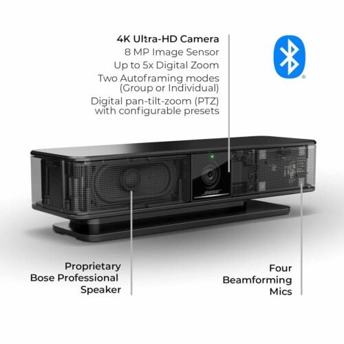Bose Professional VB-S, All-in-One HD Camera, Noise Reducing Microphone and Hi-Fi Bluetooth Speaker for Home, Office or Classroom