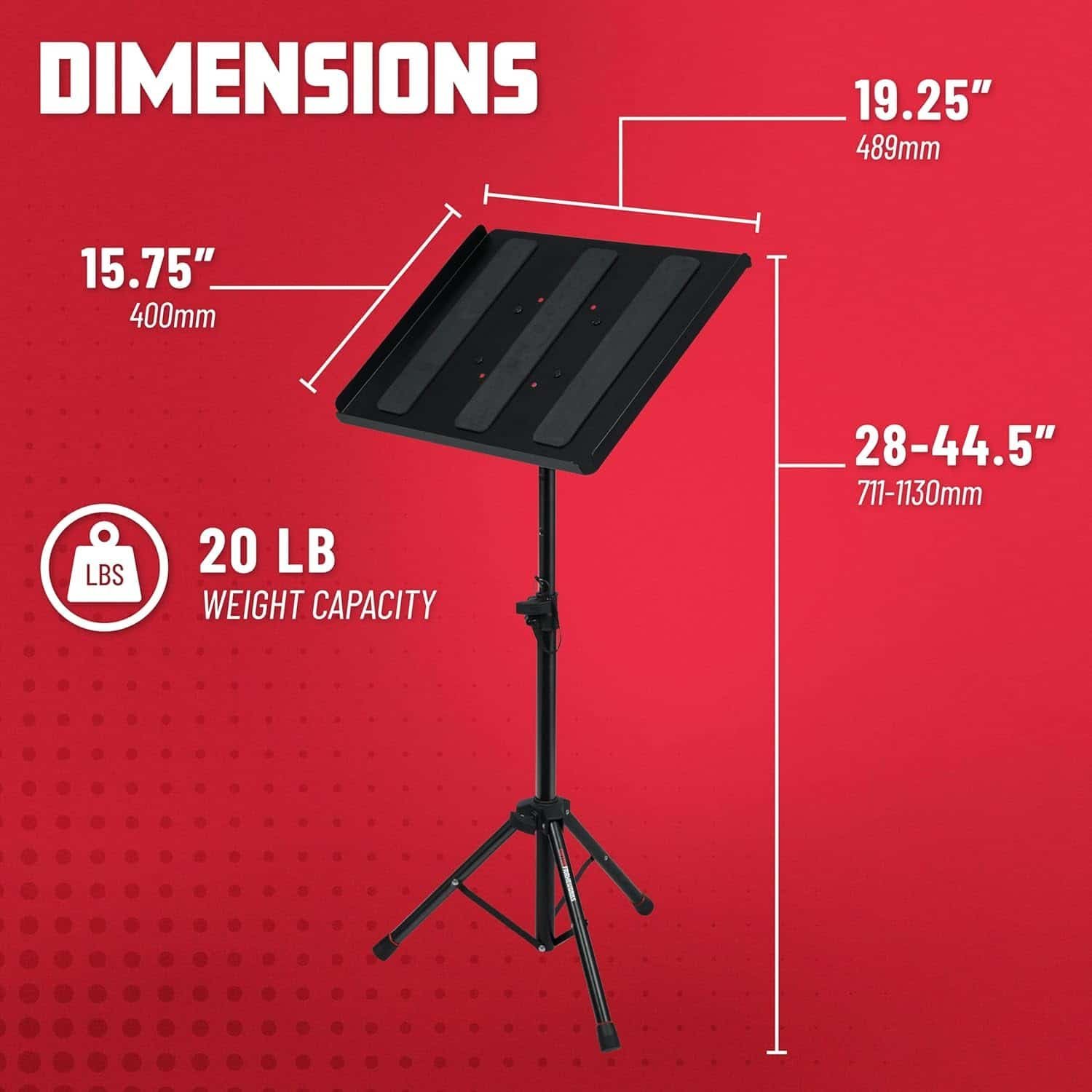 68924702f273583bd854448c98be8e3341a2742148281b6c532fa.jpg Gator Frameworks GFW-UTL-MEDIATRAY1 DJ Gear Stand