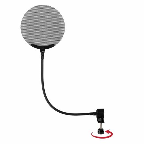 6892474c148b7ffbbb11b820f4b2262cbab35564f6a067e136563.jpg Gator Frameworks Metal Screen Pop Filter with 12.4-Inch Gooseneck (GFW-POPFILTER-MTL)