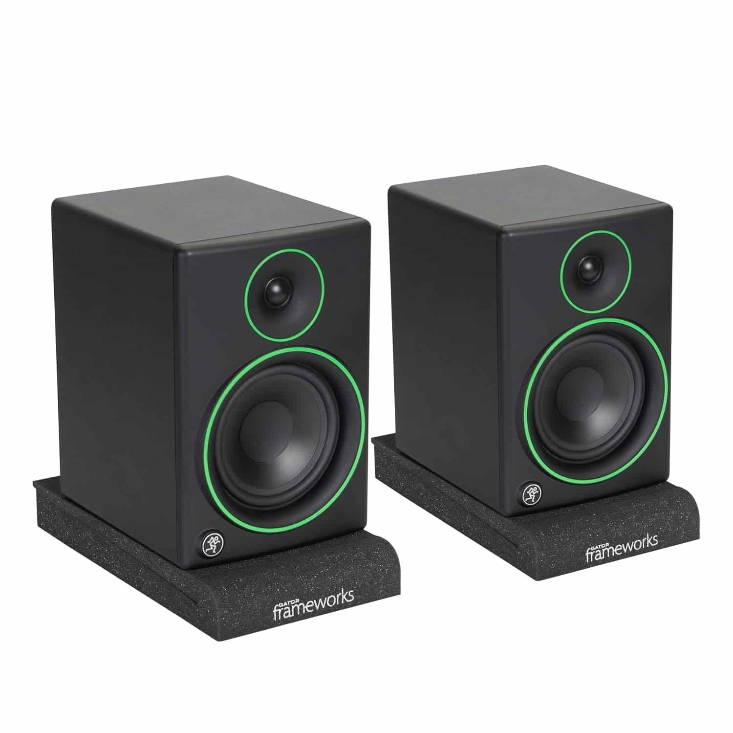 6892475ed8aa28edf93e7bf4907d31fa4e64816fb79d697758488-1.jpg Gator Frameworks Acoustic Foam Isolation Pads for Small Studio Monitors, Fits Most Speaker Stands, Desktops and Bookshelfs 2-Pack (GFW-ISOPAD-SM)