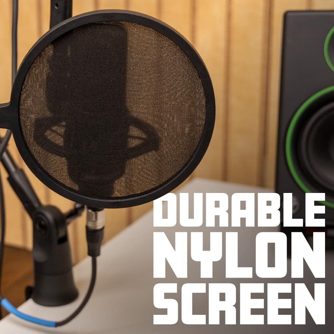 689248d3a64c4109662462d35967169d50adc0cb9415a7791c8a3.jpg Rok-It RI-POPFILTER Single Layer Microphone Pop Filter