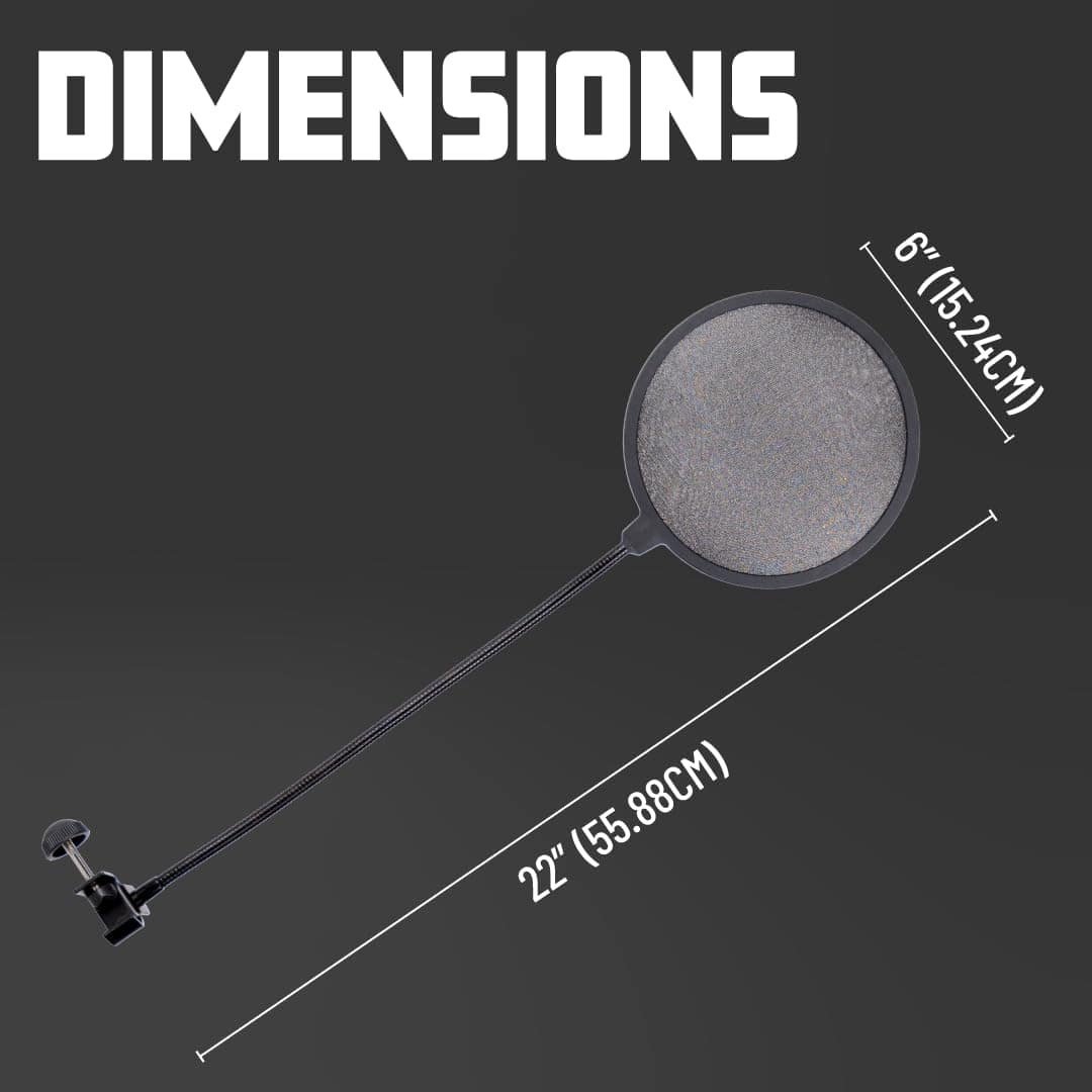 689248d808755c1cf0d66b7ab8e4db564e3b022edb7c220160a2c-1.jpg Rok-It RI-POPFILTER Single Layer Microphone Pop Filter