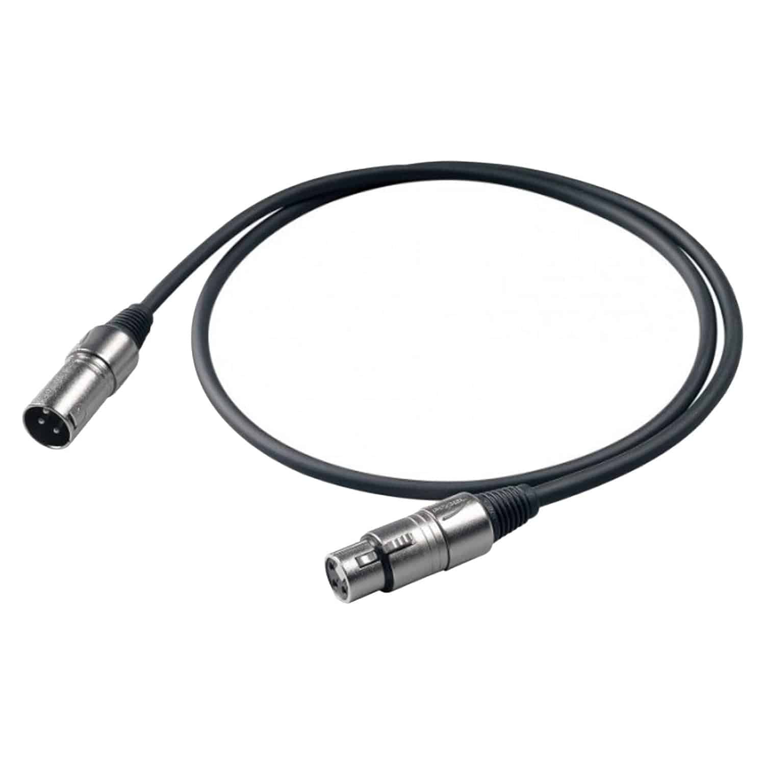 PROEL EIKON 5M Black XLR Male to Female Microphone Cable