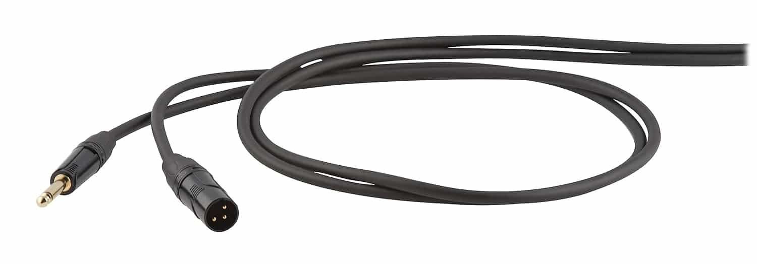 Proel DHS220LU5 DH.UNB.Cable 3P.XLR M-6.3 MN BK 5M